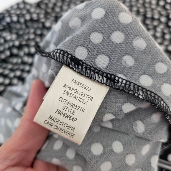 Max Studio Black White Polka Dot Petite XLP Sleeveless Dress - Picture 9 of 11